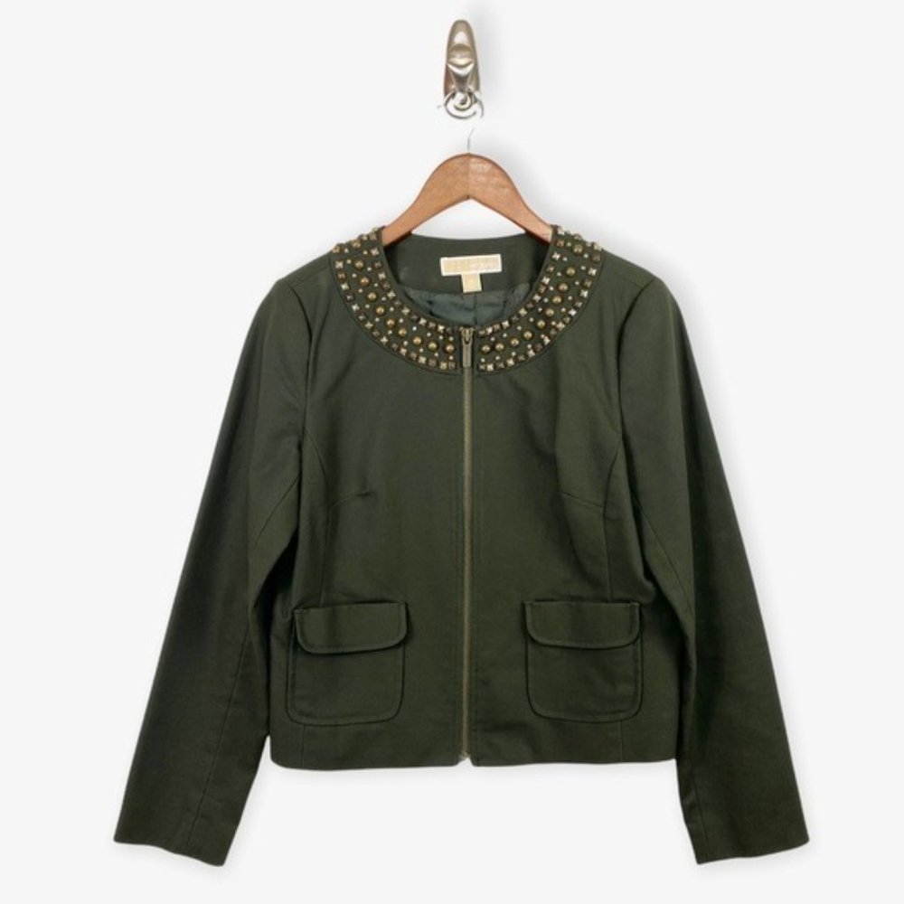 MICHAEL Michael Kors Studded Moto Jacket Blazer